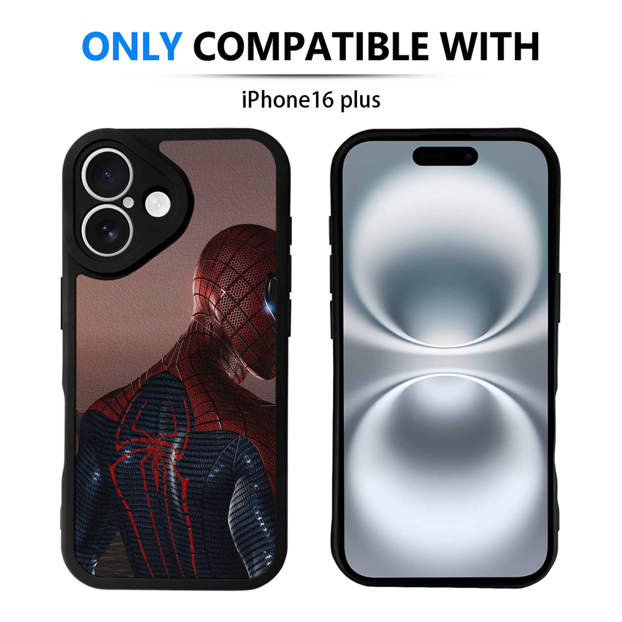 Spider Man スパイダーマン 【iPhone 16シリーズ対応】シリコンスマホケース（レザー調） 材質：シリコン